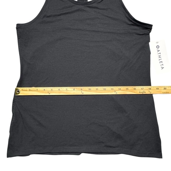 Athleta Power Up Tank Top NWT Womens Medium Black Workout No Stink UPF Wicking - Picture 8 of 16